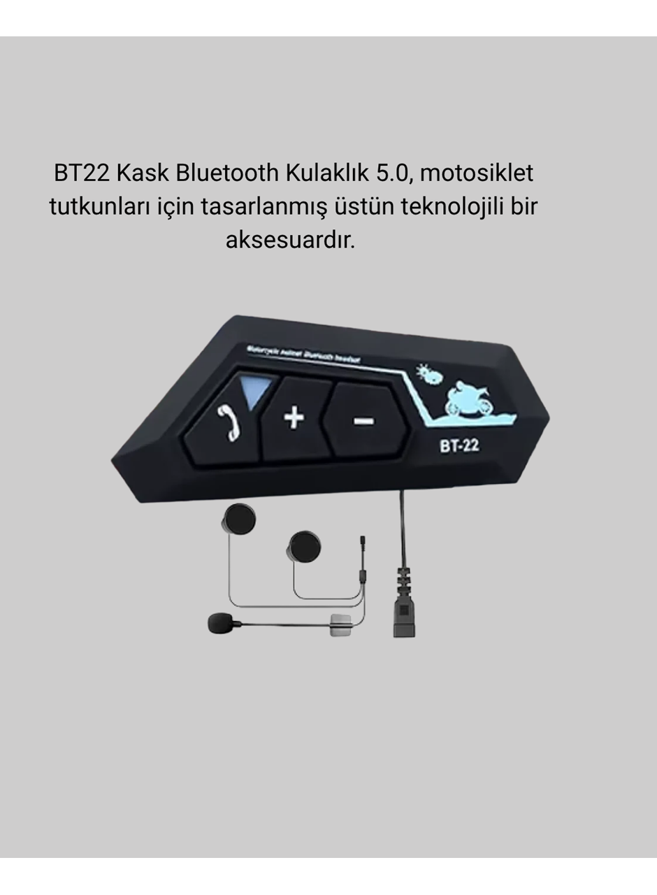 Motosiklet Kask Kulaklığı Bluetooth 5.0 Gürültü Önleme ve Hızlı Bağlantı