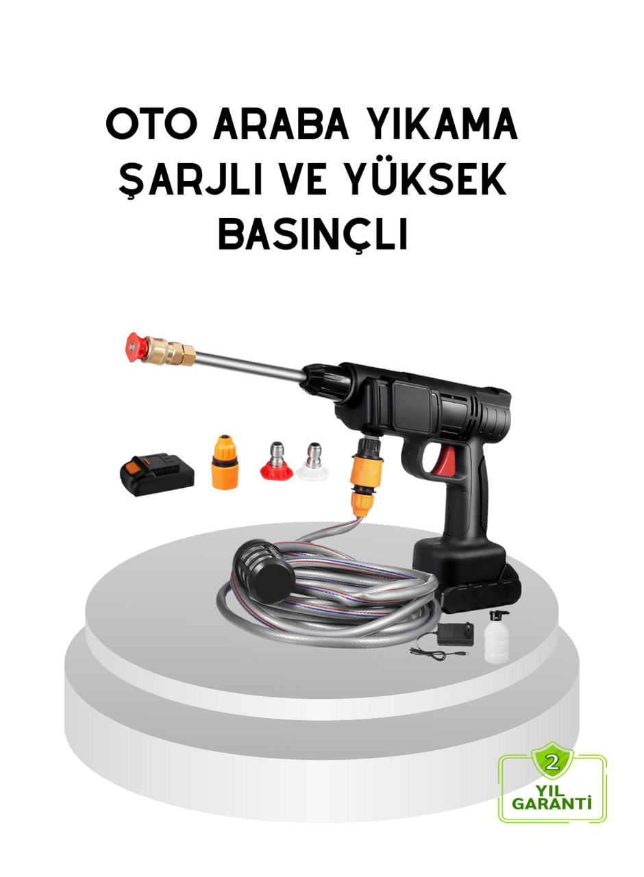 Taşınabilir Akülü Araba Yıkama Makinesi 1.7 MPa Basınçlı ve Ergonomik Tasarımlı