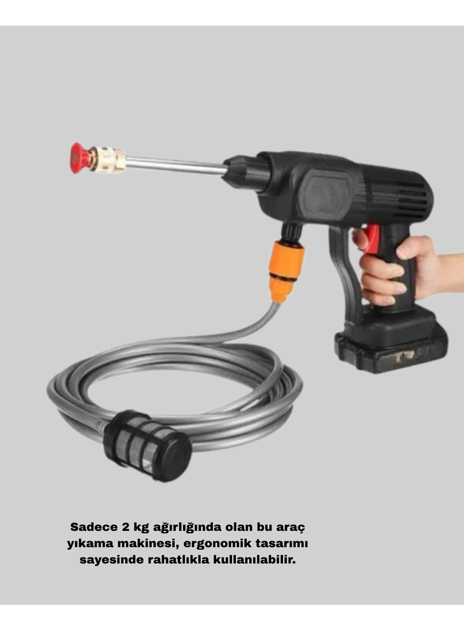 Taşınabilir Akülü Araba Yıkama Makinesi 1.7 MPa Basınçlı ve Ergonomik Tasarımlı