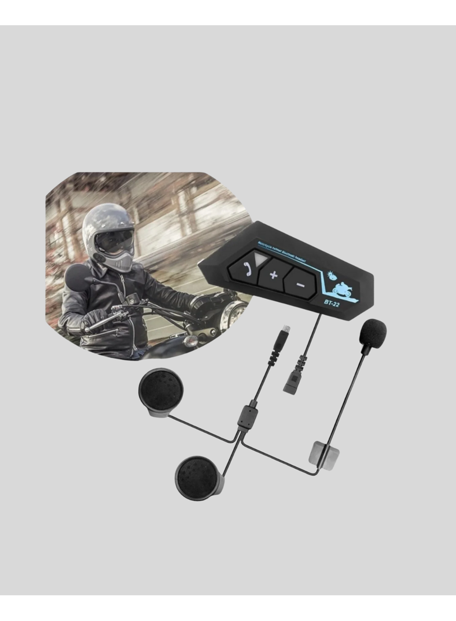 BT22 Kask Bluetooth Kulaklık 5.0 – Suya Dayanıklı, Gürültü Önleyici, Uzun Pil Ömürlü