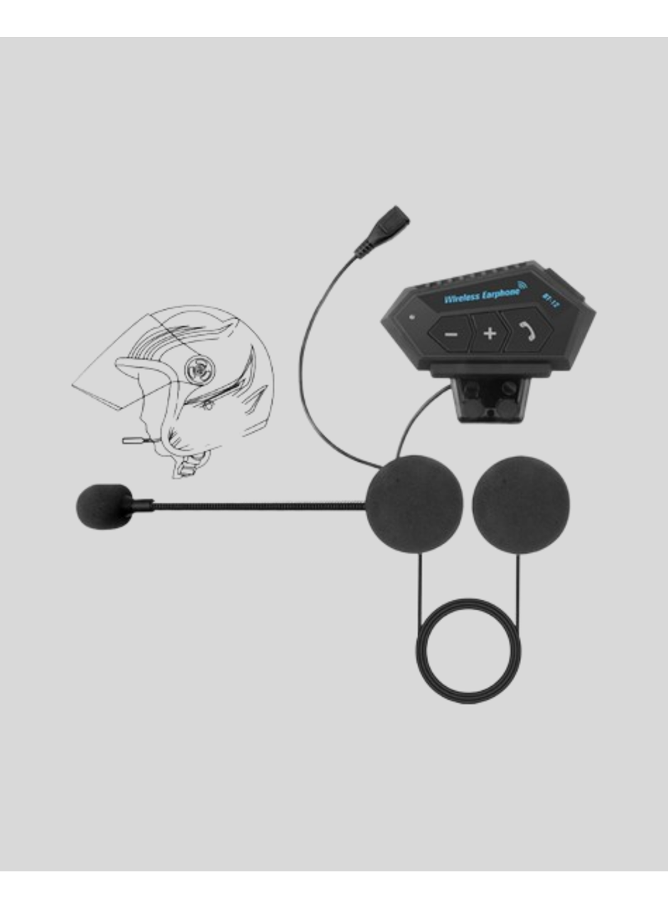 BT22 Kask Bluetooth Kulaklık 5.0 – Suya Dayanıklı, Gürültü Önleyici, Uzun Pil Ömürlü