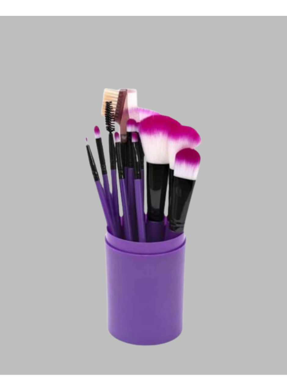 Profesyonel Makyaj Uygulamalarına Özel 12 Parça Kompakt ve Hafif Makyaj Fırça Seti