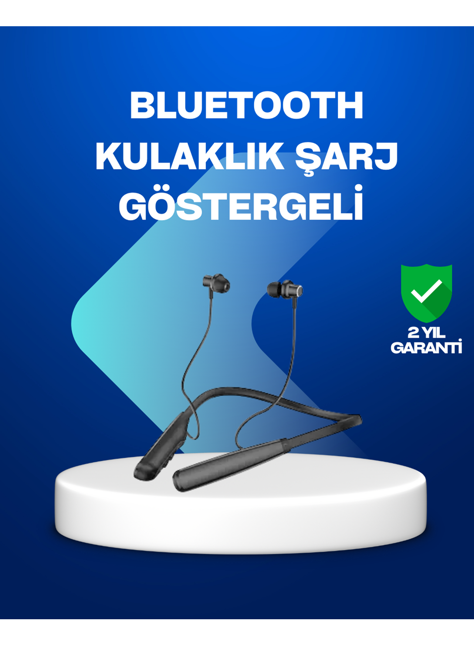 Boyun Askılı Kablosuz Bluetooth Kulaklık – Aktif Gürültü Önleme, LCD Ekranlı