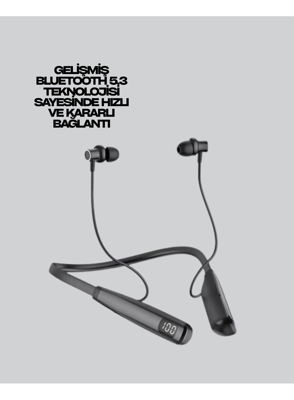 Bluetooth 5.3 Boyun Bantlı Kulaklık – Oyun ve Müzik Modu, SD Kart Desteği