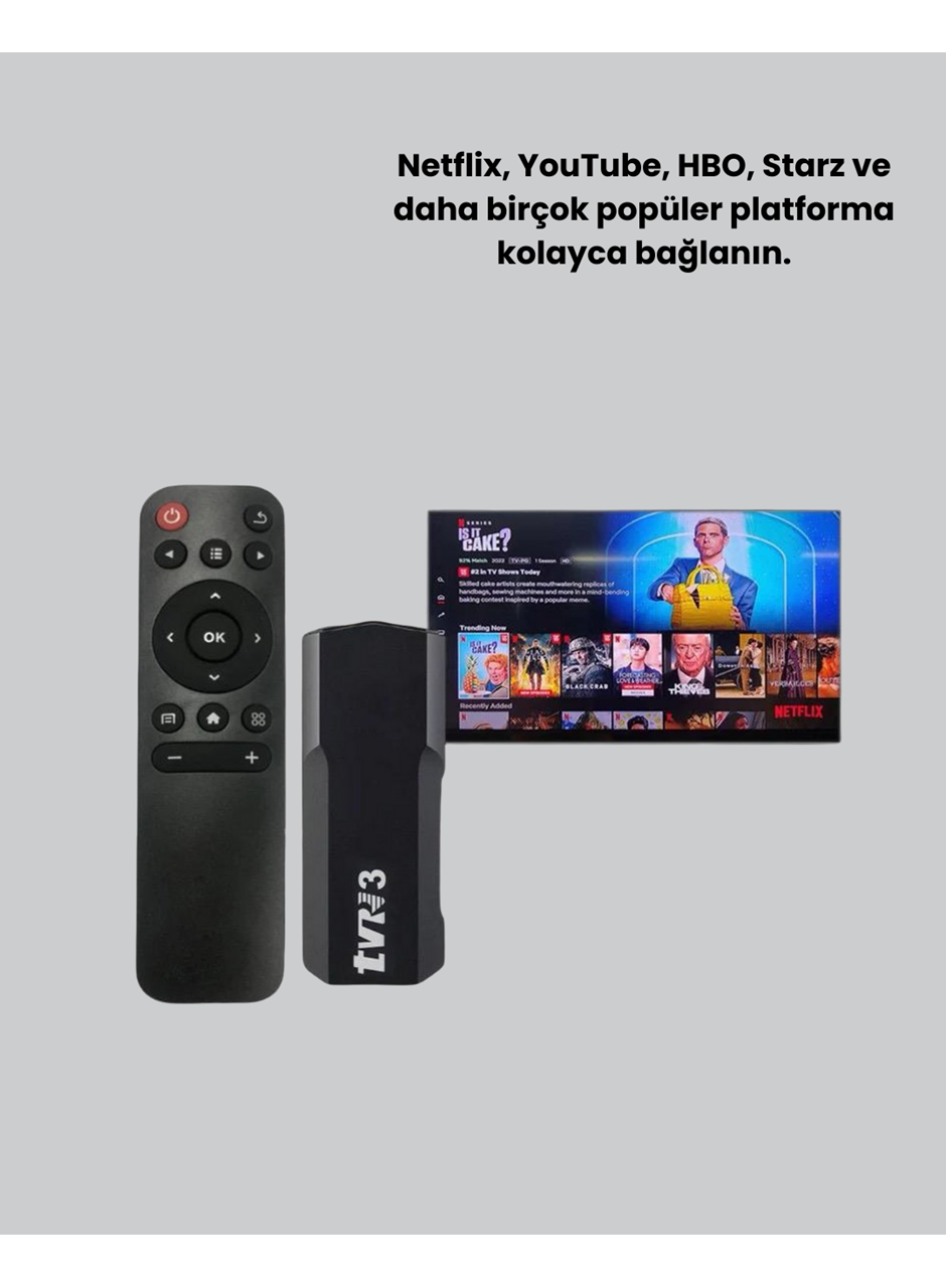 4K Ultra HD Android TV Stick – Tak Çalıştır Akıllı TV Cihazı