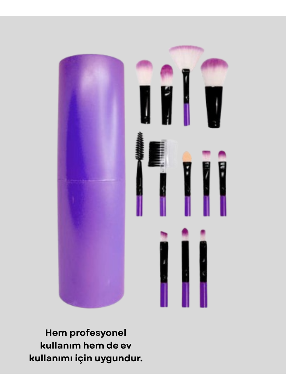 Ultra Yumuşak 12’li Makyaj Fırça Seti – Dökülme Yapmaz, Dalin Şampuan ile Temizlenebilir