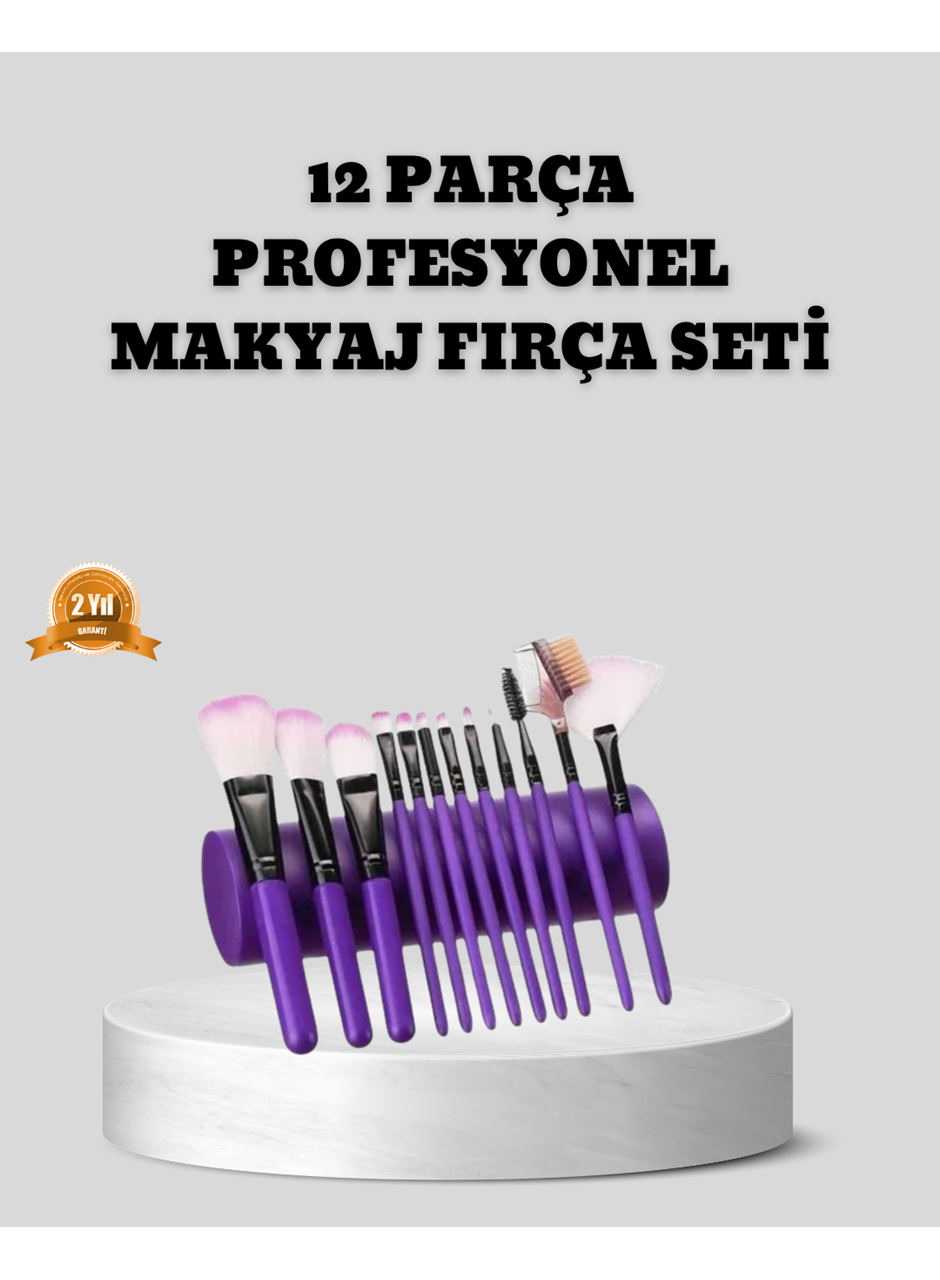 12 Parça Makyaj Fırça Seti – Profesyonel ve Günlük Kullanıma Uygun