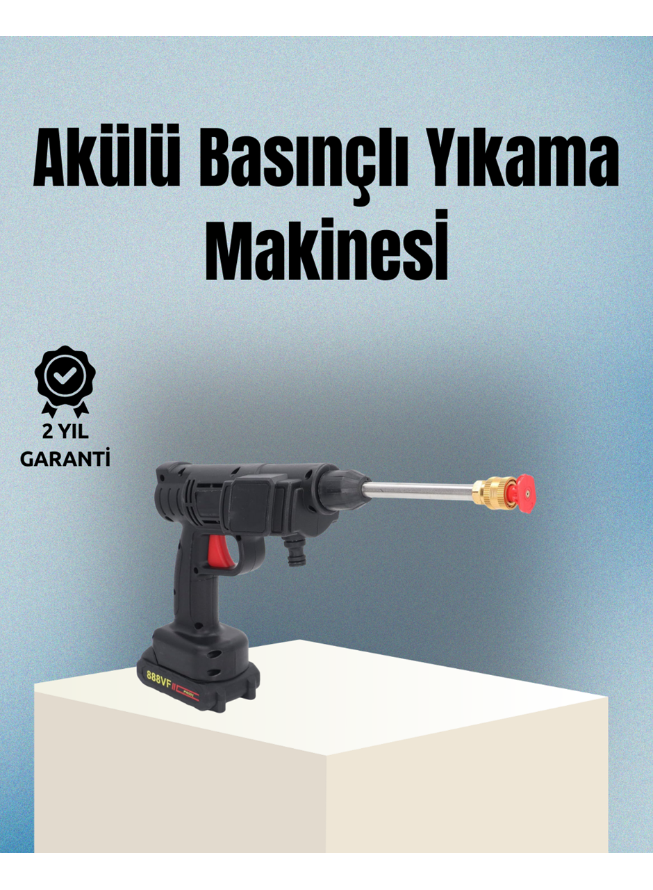 Taşınabilir Şarjlı Basınçlı Yıkama Tabancası Köpük Aparatlı