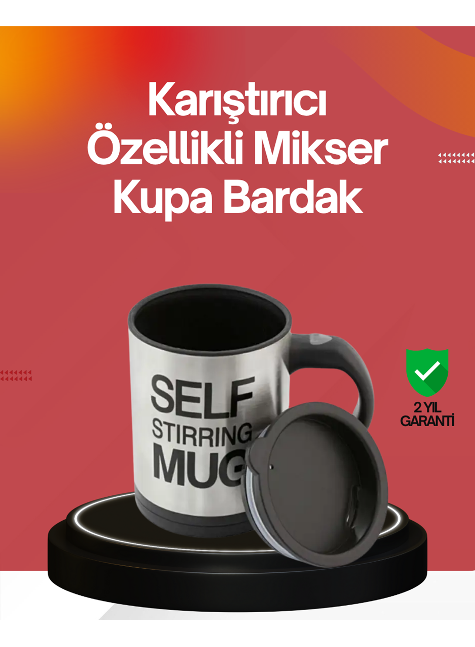 Kendi Kendini Karıştıran Termos Kupa | Güçlü Motor ve Çift Katmanlı Isı Koruma