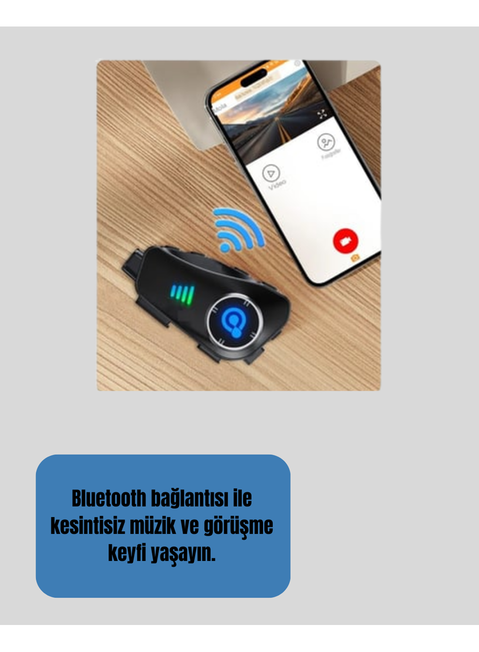 Q28 Kask Kulaklık 1080P HD Kamera – Bluetooth 5.3, Su Geçirmez, Gürültü Azaltma