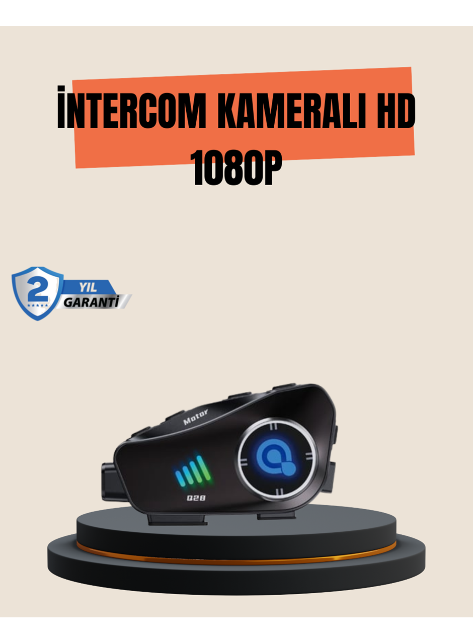Q28 Motosiklet Kask Bluetooth Kulaklık  Full HD 1080P Kamera