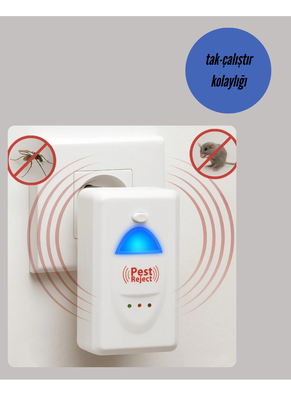 Geniş Alan Kapasiteli Sessiz Enerji Tasarruflu Haşere Kovucu