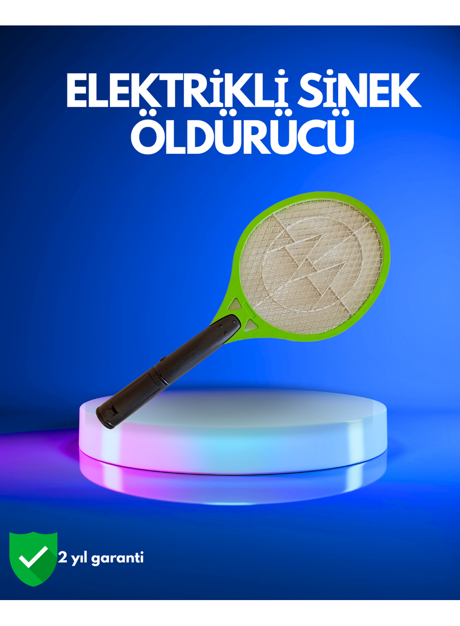 Pil ile Çalışan Elektrikli Sivrisinek Raketi | Kimyasal İçermeyen Hijyenik Çözüm