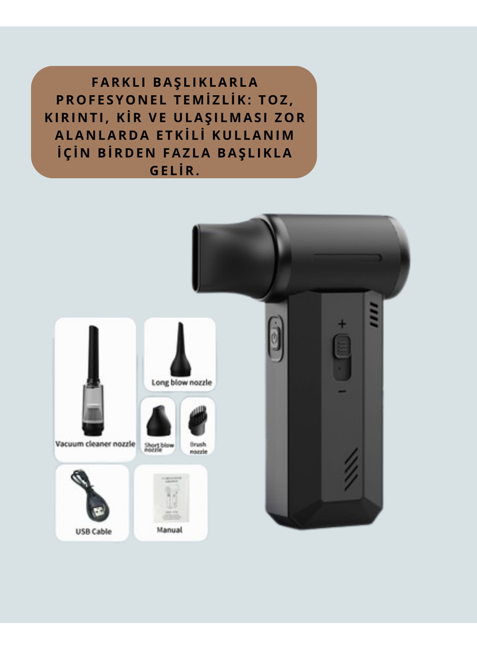 Turbo Güçlü Hava Üfleme ve Vakum Makinesi Çok Fonksiyonlu Kullanım