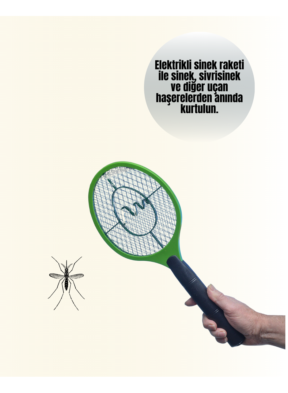 Elektrikli Sinek Raketi | Yüksek Voltajlı, Güvenli ve Taşınabilir