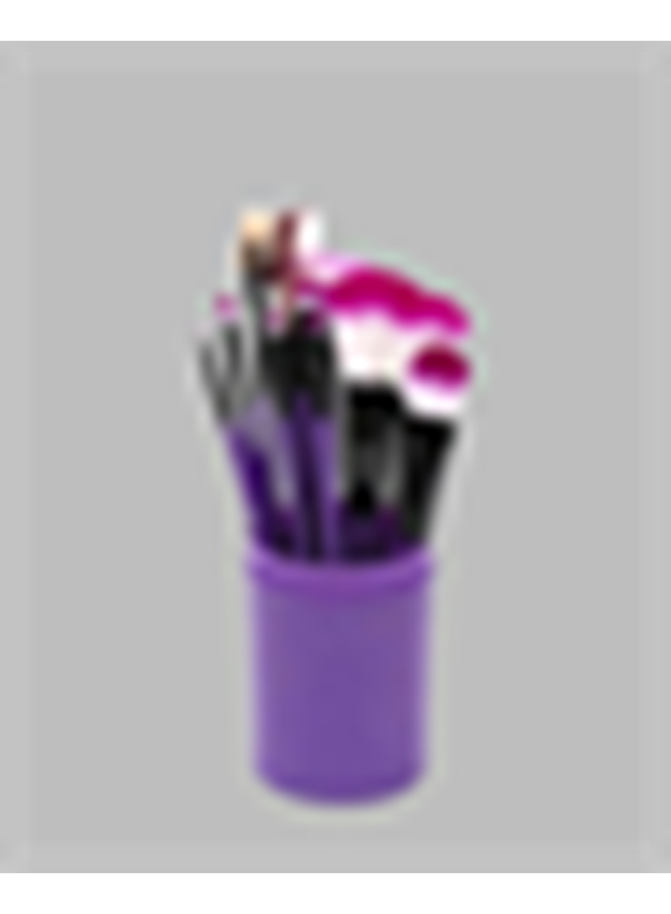 Fondöten, Allık ve Far Uygulamalarına Uygun 12 Parça Makyaj Fırça Takımı Ergonomik Saplı