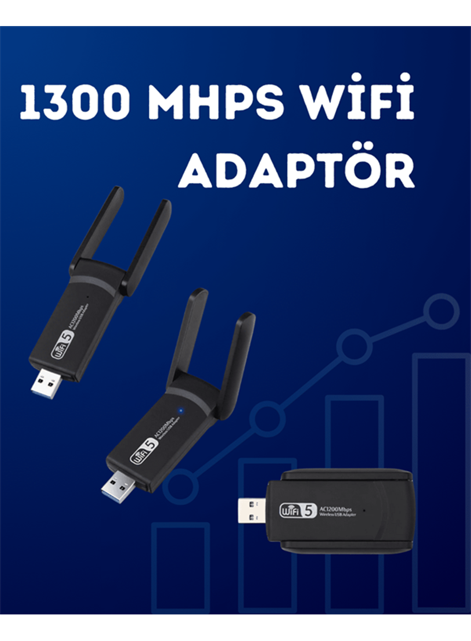 USB WiFi Adaptör – 1200 Mbps Hız