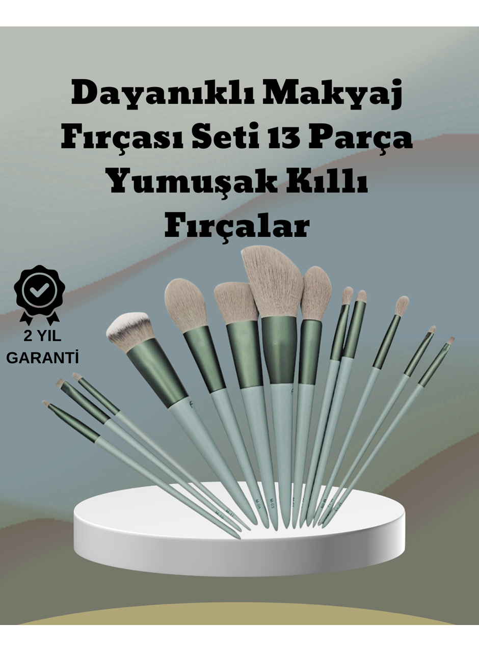 umuşak Kıllı Estetik Tasarımlı 13'lü Makyaj Fırçası Seti Günlük ve Profesyonel Kullanım