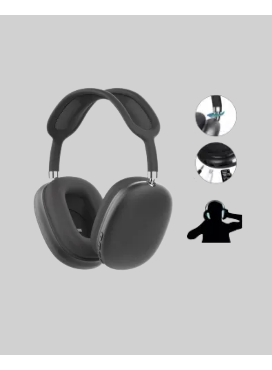 Bluetooth V5.0 Kablosuz Kulak Üstü Kulaklık | Katlanabilir, Mikro USB Girişli