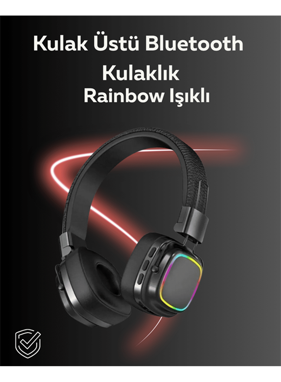RGB Işıklı Katlanabilir Bluetooth 5.3 Kulak Üstü Kulaklık