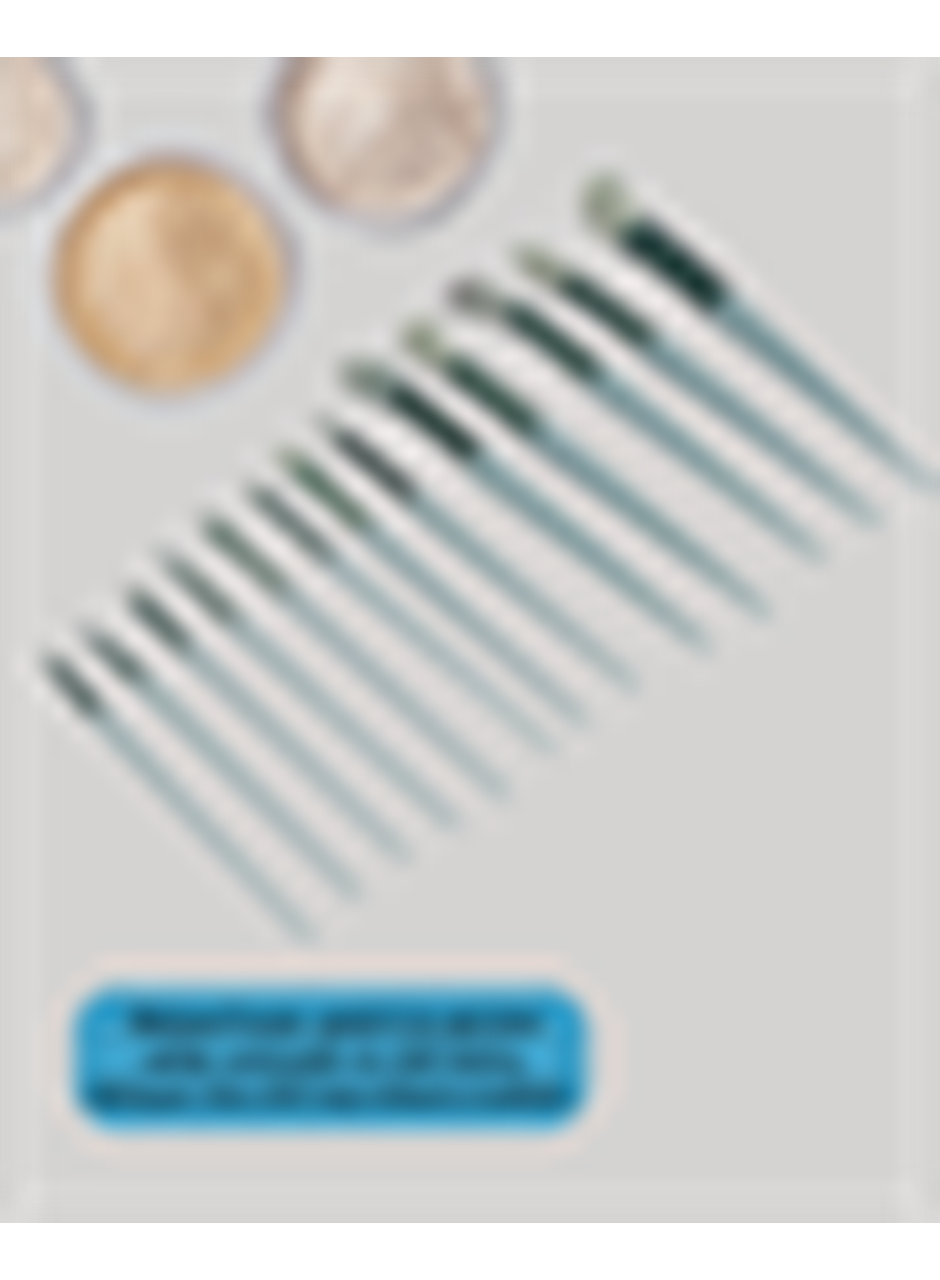 Göz Farı Allık Fondöten İçin Uygun 13'lü Makyaj Fırçası Seti Kompakt Tasarım