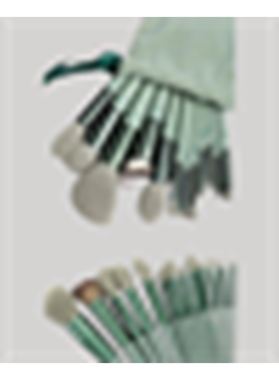 Göz Farı Allık Fondöten İçin Uygun 13'lü Makyaj Fırçası Seti Kompakt Tasarım