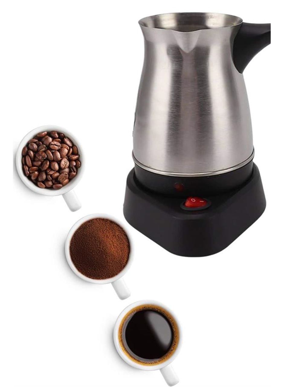 Yeni Nesil Türk Kahve Makinesi Cezvesi Siyah Gri Kablolu Pratik