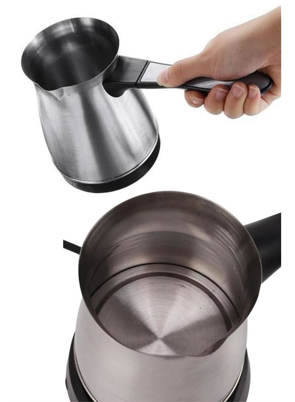 Paslanmaz Çelik Türk Kahvesi Makinesi 6 Fincan Kpasiteli Elektrikli Cezve