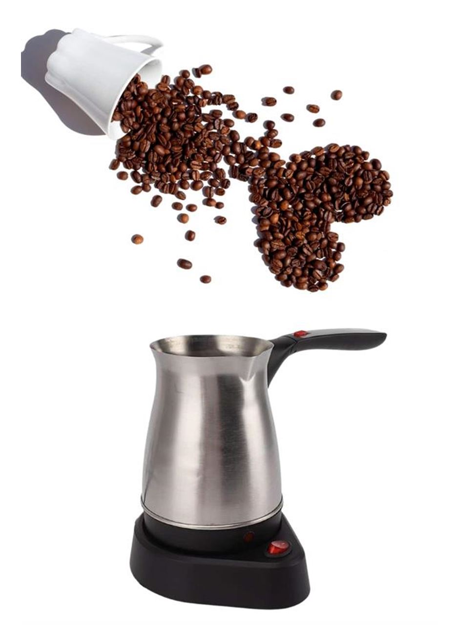 Paslanmaz Çelik Türk Kahvesi Makinesi 6 Fincan Kpasiteli Elektrikli Cezve