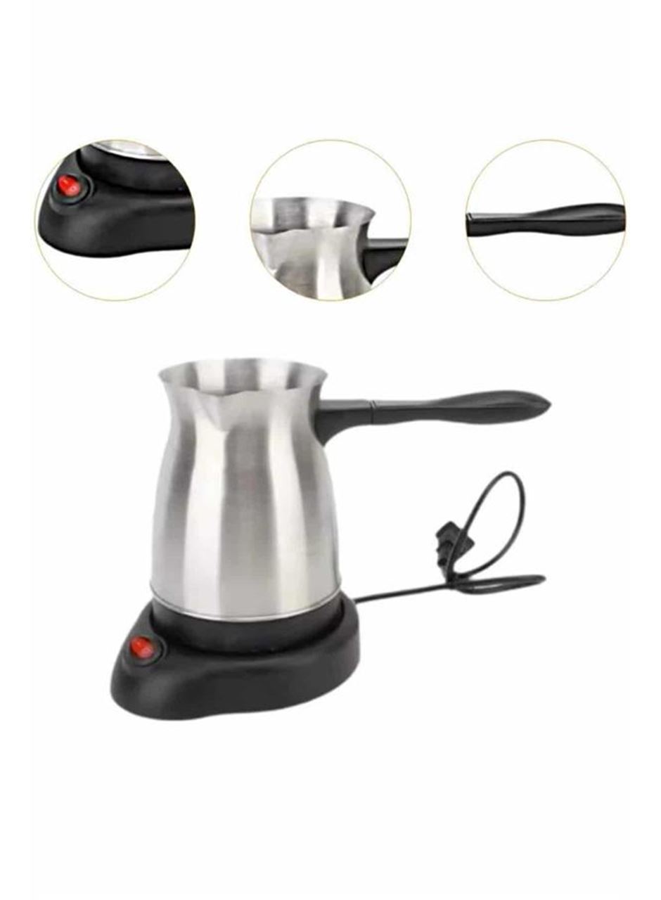 Paslanmaz Çelik Türk Kahvesi Makinesi 6 Fincan Kpasiteli Elektrikli Cezve
