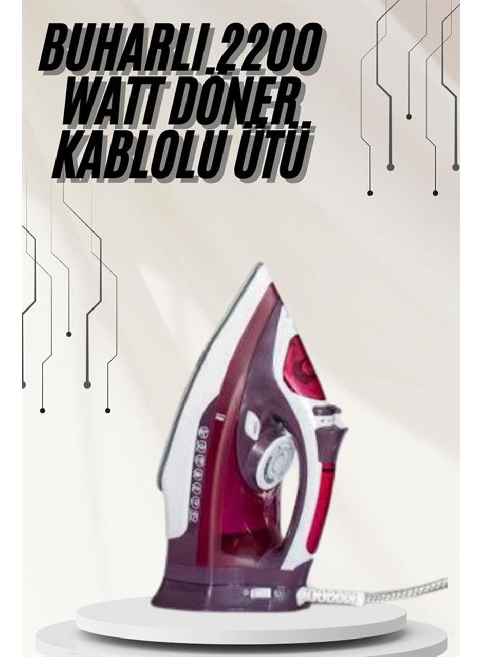 Modern Tasarım 2200W Dayanıklı Buharlı Seramik Kaplama Ütü