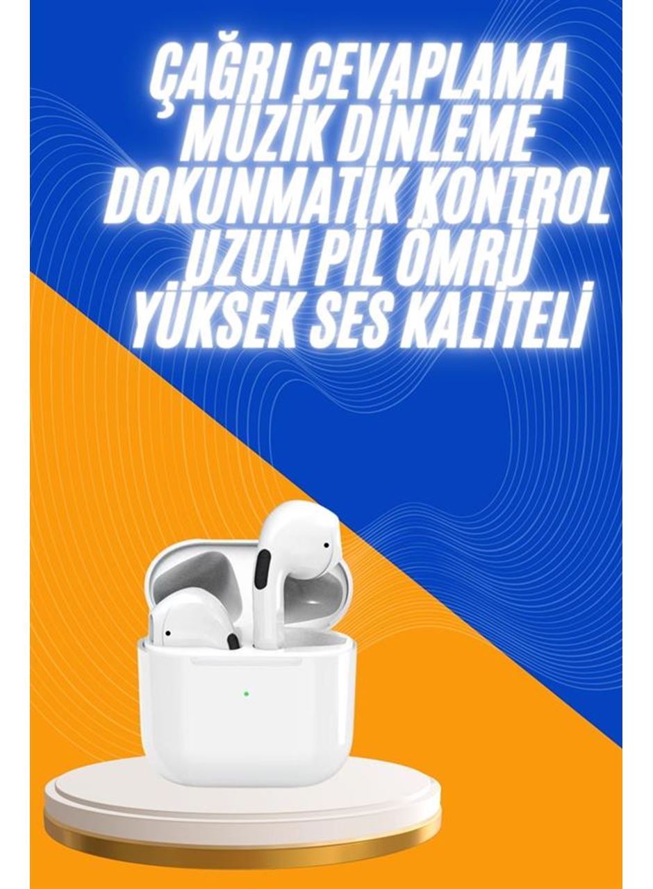 Yeni Nesil Bluetooth Kulaklık Beyaz Çağrı Cevaplayabilen Kablosuz