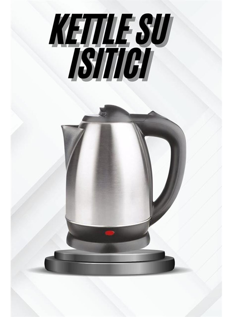 Kettle Su Isıtıcı C F Priz Uyumlu 220 - 240 V Paslanmaz Çelik Kablolu