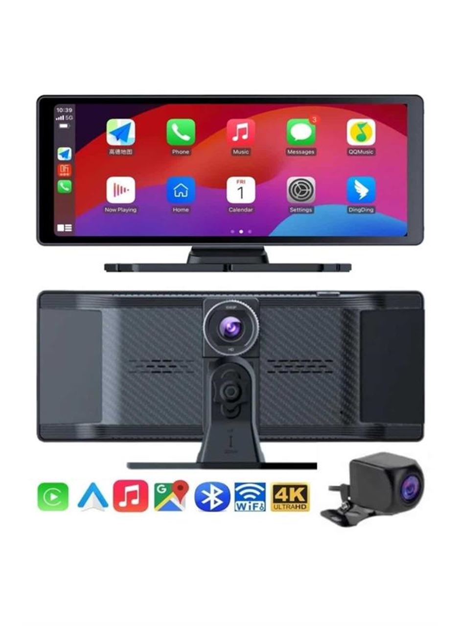 4K Ultra Araç İçi Ön ve Arka Kameralı Ekran HD 2 Kameralı Torpido Üstü Araç Multimedya