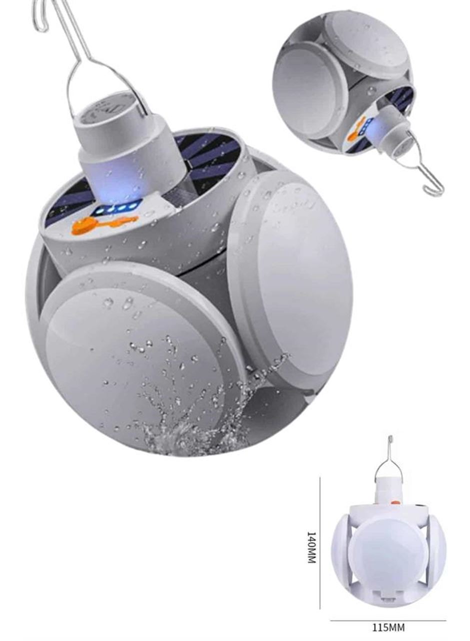 Katlanabilir Askılı Kamp Lambası 5 Kanatlı Pratik Güneş Enerjili