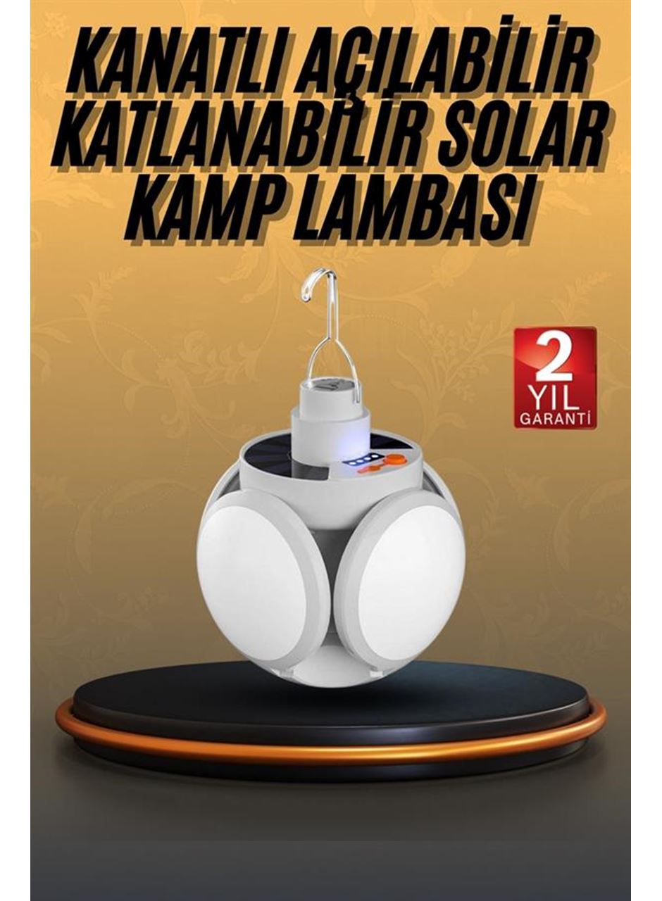 5 Kanatlı Bahçe Aydınlatma Led Askılı Solar Güneş Enerji Usb Sarjlı