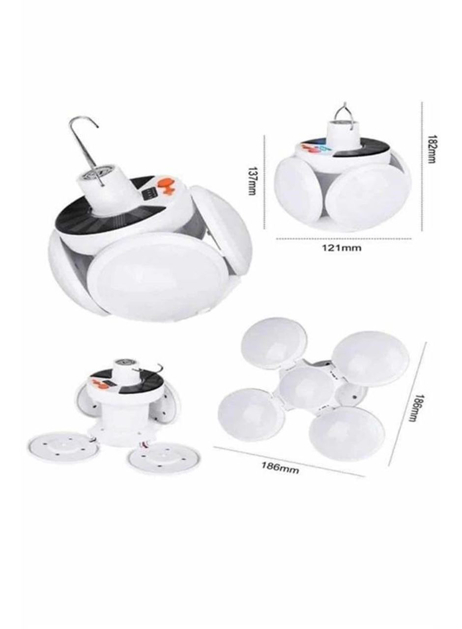 5 Kanatlı Bahçe Aydınlatma Led Askılı Solar Güneş Enerji Usb Sarjlı