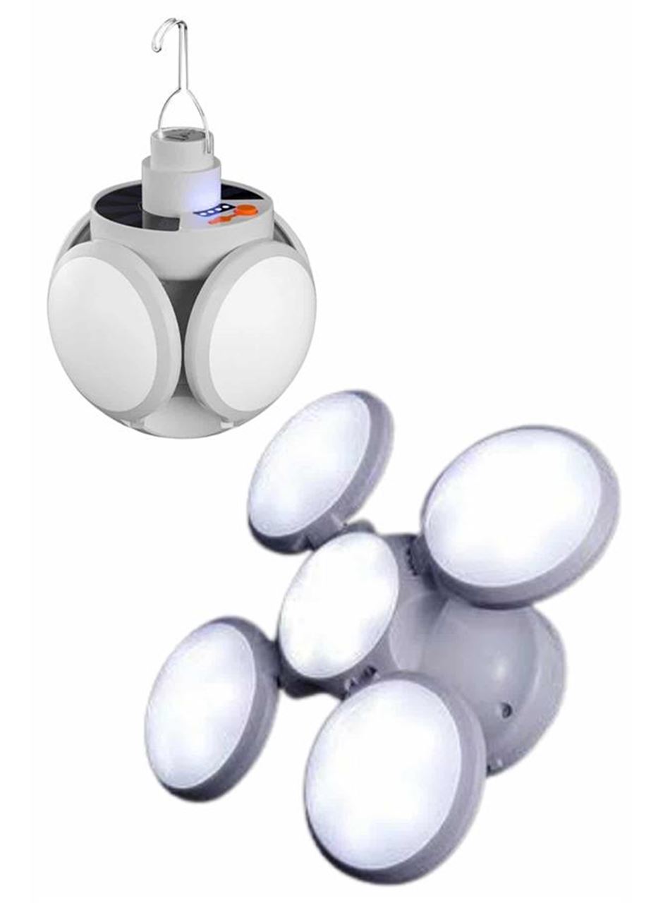 Kamp Lambası Güneş Enerjili Solar 5 Kanatlı Katlanır Lamba Karavan