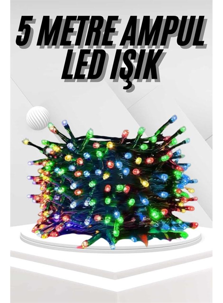 Ledli Fişli Led Dekor Lambası 5M RGB Yılbaşı Ağacı Işığı