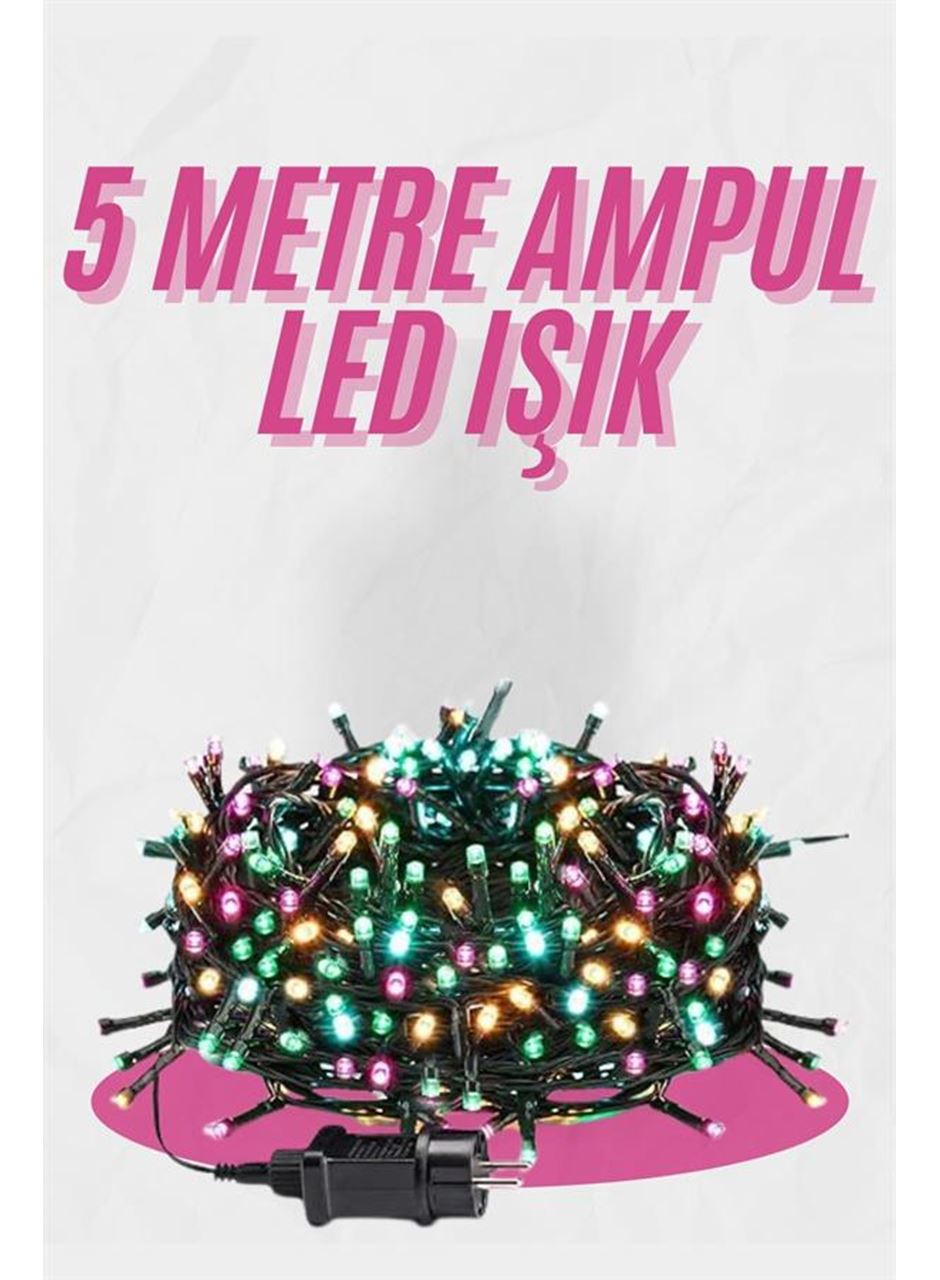 5 Metre Ampul LED Işık Renkli RGB Çok Renkli Led Aydınlatma