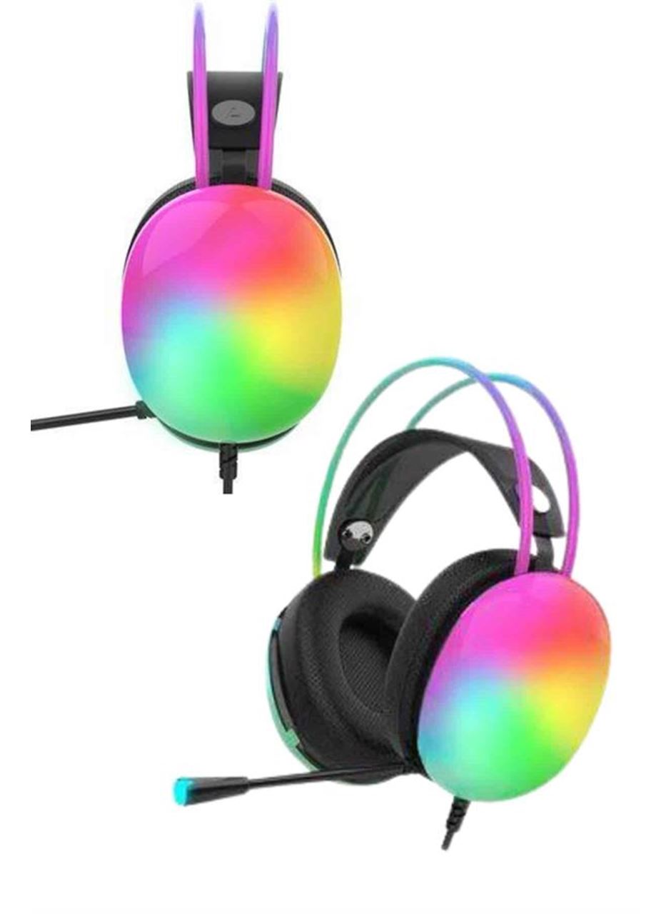 Kulak Üstü Kablosuz Bluetooth Kulaklık Unısex Renkli Işıklı Kulaklık