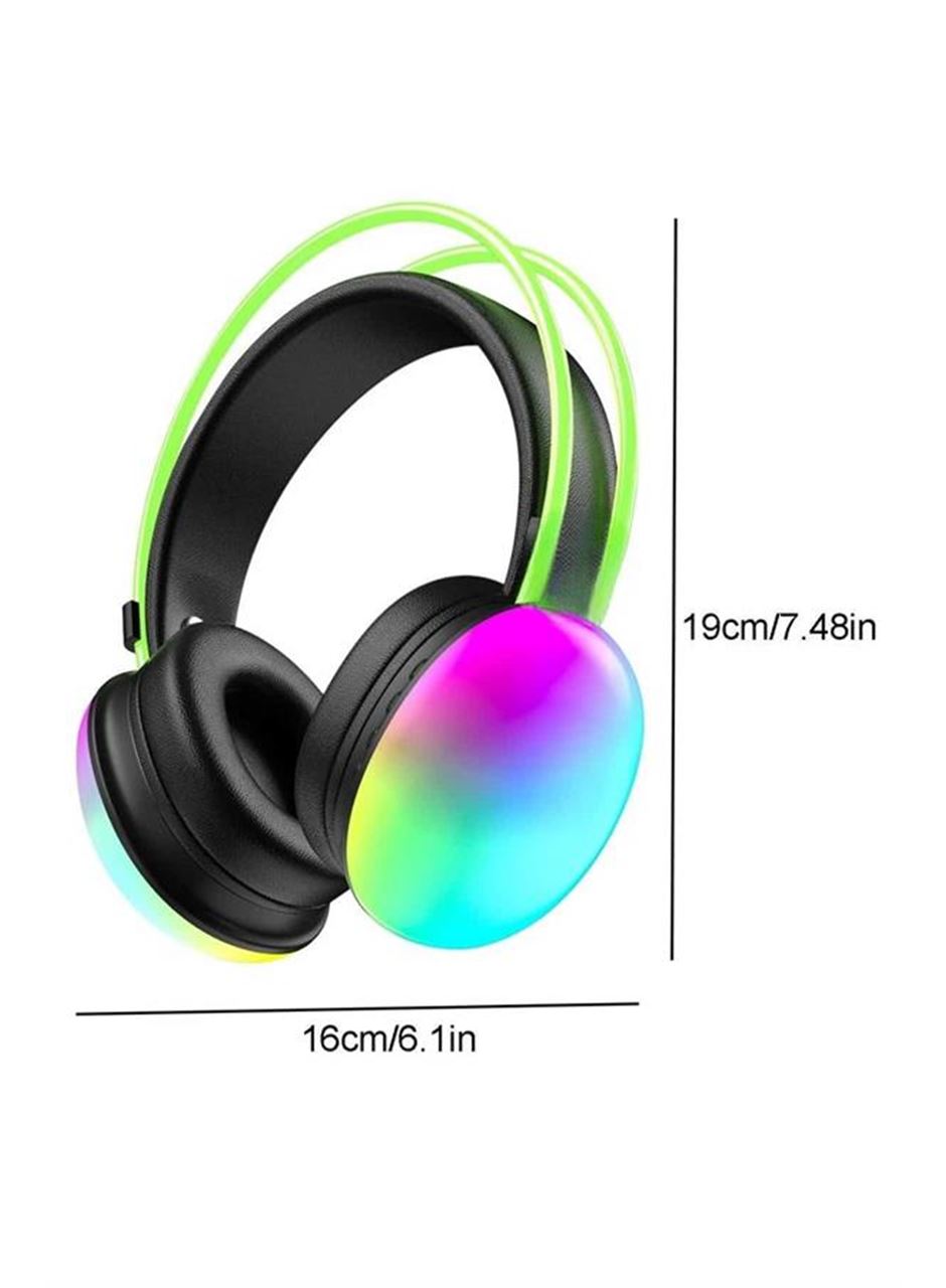 RGB Işıklı Yüksek Ses Kaliteli Kablosuz Kulak Üstü Bluetooth Kulaklık