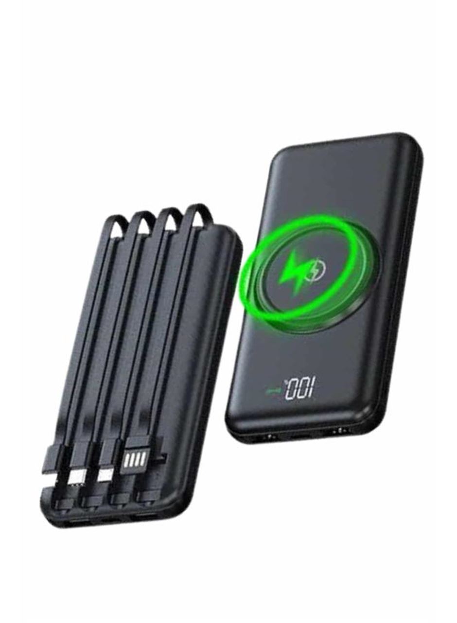 Wireless Powerbank 10000 Mah LED Ekranlı Dahili Kablolu Hızlı Şarj