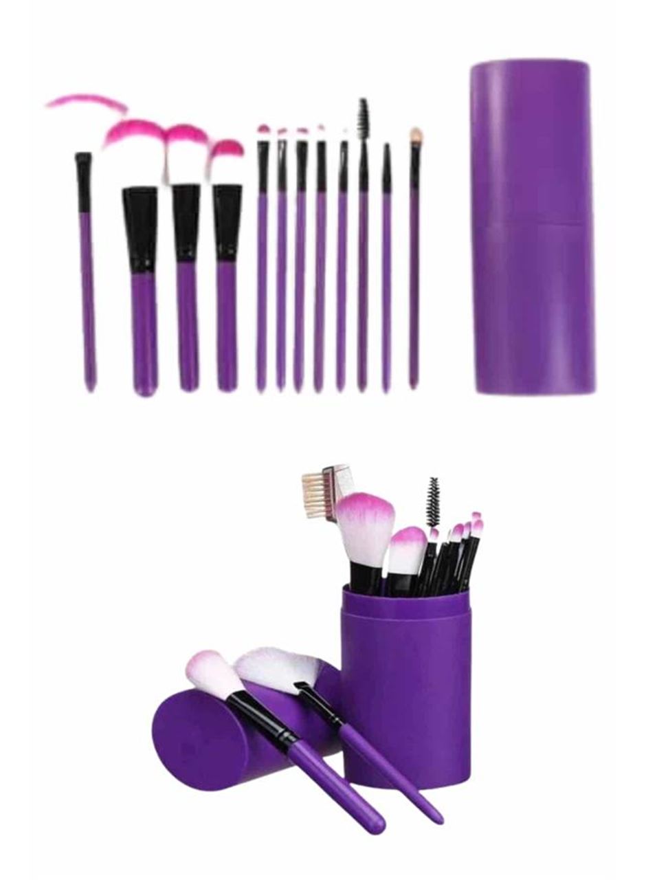 12 Parça Makyaj Fırçası Yumuşak Kıllı Profesyonel Fırça Seti Yüksek Kaliteli Pürüzsüz