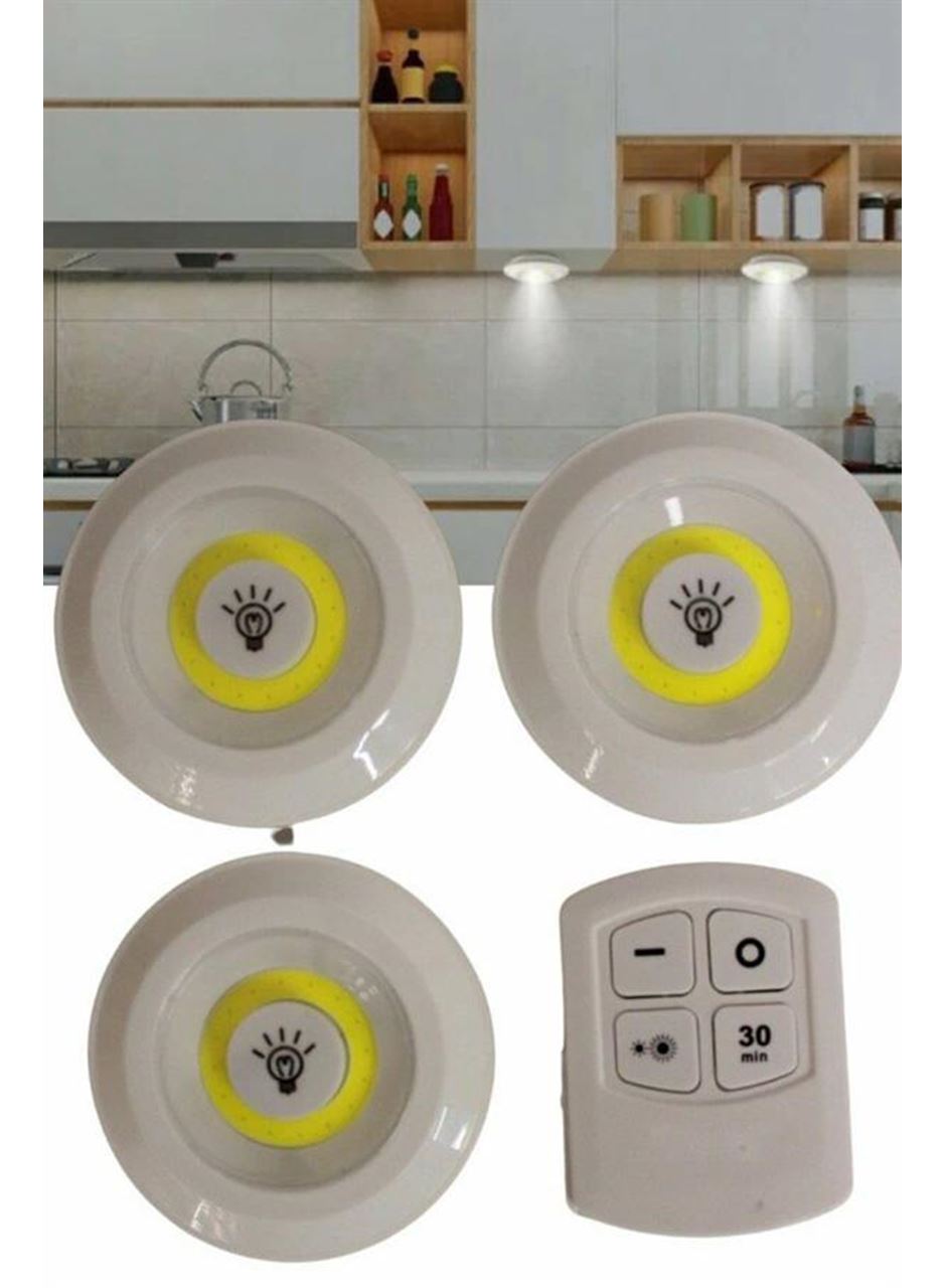 Kablosuz Pilli Işıldak  Masa Lambası Mutfak Tezgah Altı Banyo Dolabı Dolap İçi