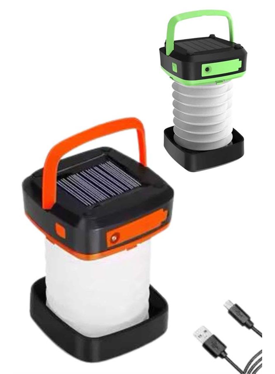 Katlanabilir Kamp Lambası Akordiyon Lamba Şarjlı 3 Kademeli Solar