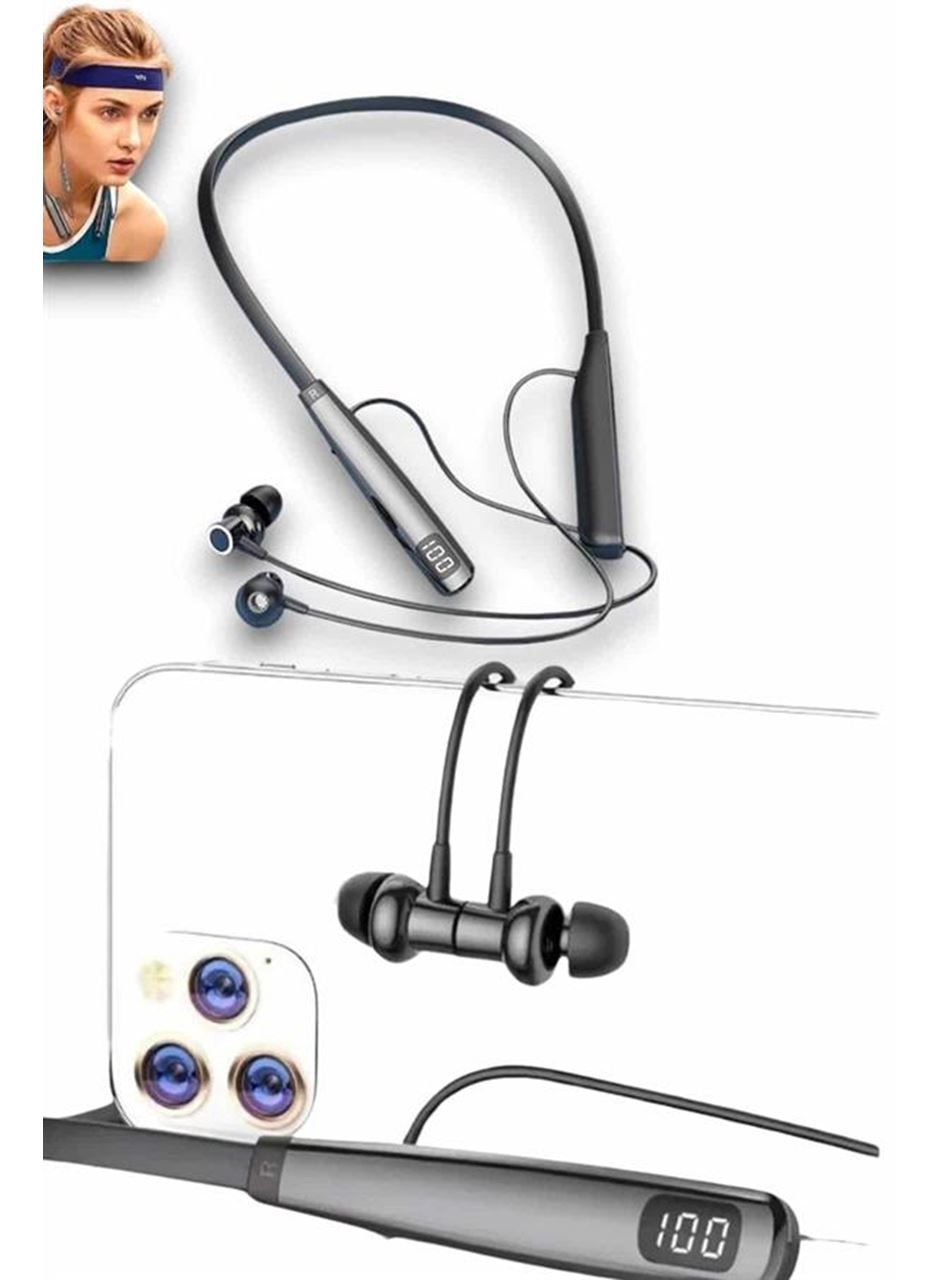 Bluetooth Kulaklık Şarj Göstergeli 100 Saat Şarj Kapasiteli Sporcu Kulaklık