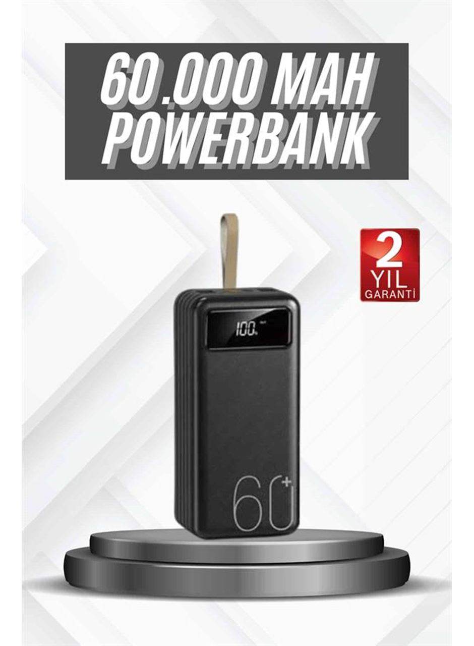 Hızlı Şarj 4 Çıkışlı Powerbank 60.000 Mah Taşınabilir Dijital Göstergeli