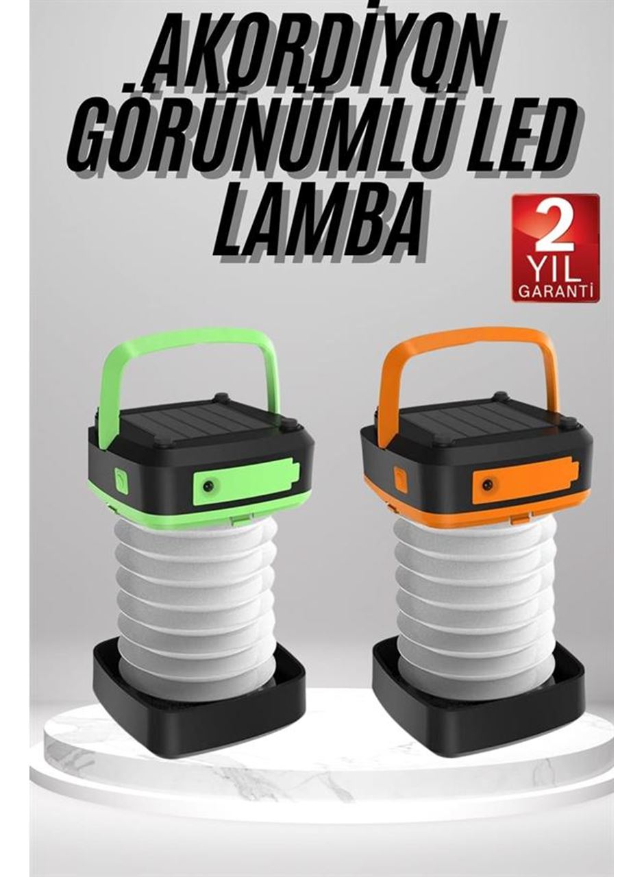 Kamp Feneri Lambası Solar Güneş Enerji Portatif Işıldak Şarjlı