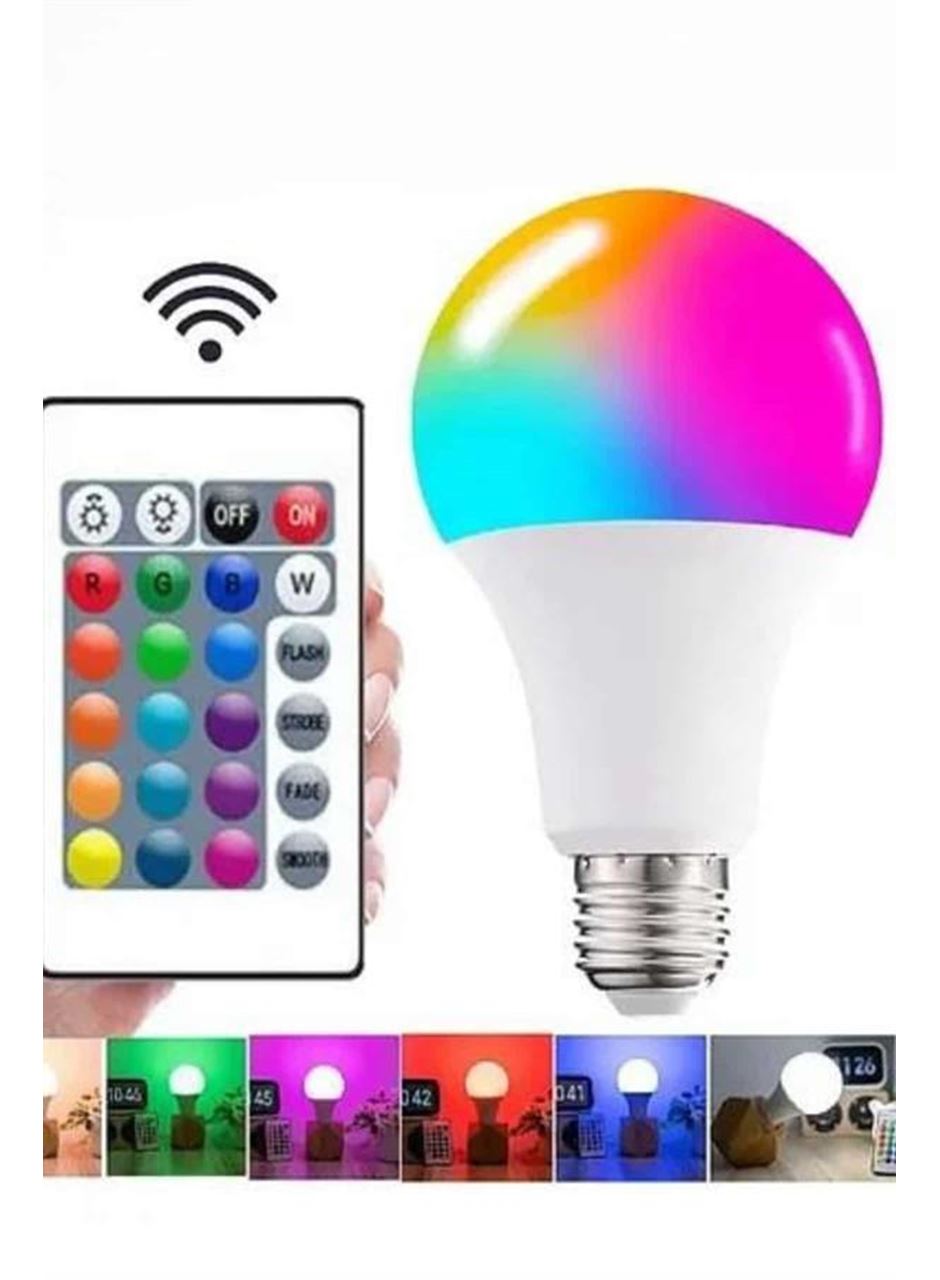Ayarlanabilir Parlaklık RGB Led Ampul Beyaz Lamba Ve Renkli Ampul